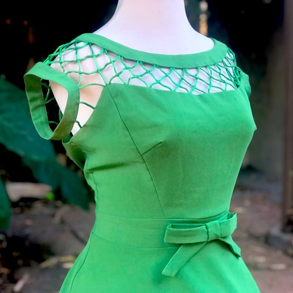 1950s Style fit and flare dress pinupgirl.com - Picture 2 of 10